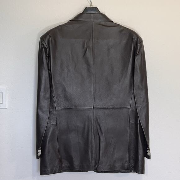 Stafford Blazer Jacket Size XL Brown Leather Lined Single Breasted 3-Button NWT - Picture 8 of 16